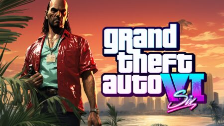 Un personaggio di GTA 6 con la fianco il logo