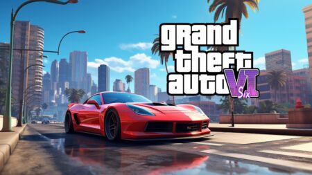 Un'auto con il logo di GTA 6