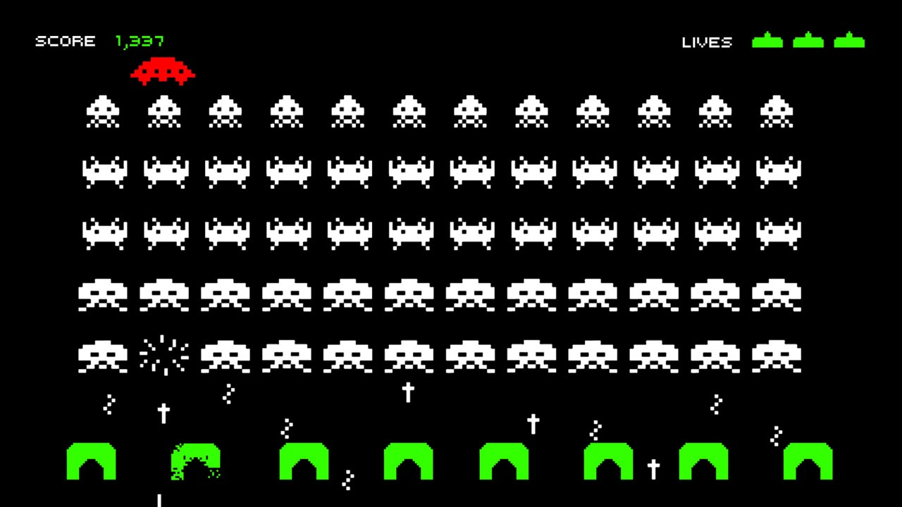 Un screen d'epoca di Space Invaders
