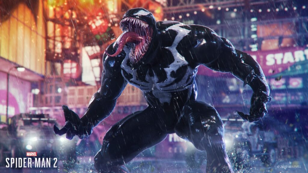 Venom di Marvel's Spider-Man 2 che urla