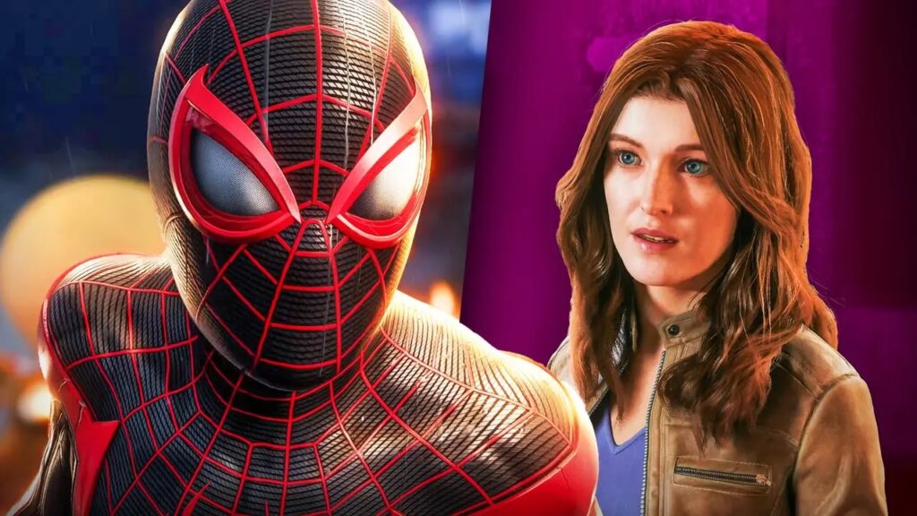 Peter Parker con al fianco Mary Jane di Marvel's Spider-Man 2