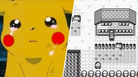 Un Pikachu di Pokémon Rosso che piange