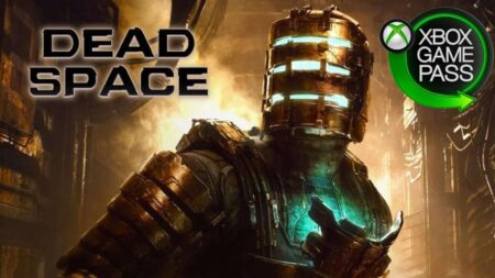 Il protagonista di Dead Space Remake con in alto il logo di Xbox Game Pass