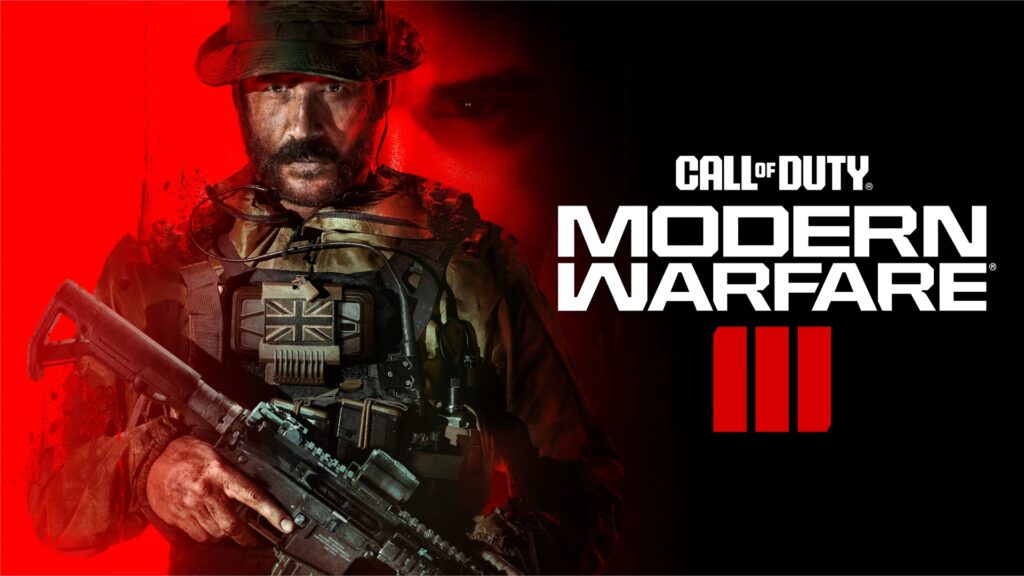 Il capitano Price di Call of Duty: Modern Warfare 3 accanto al logo del videogioco.