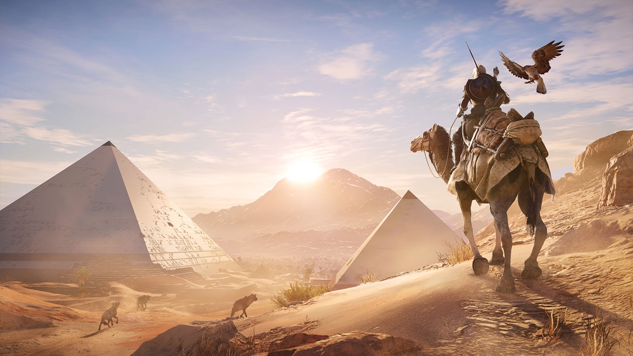 Assassin's Creed Origins - Bayek sulla sua cavalcatura