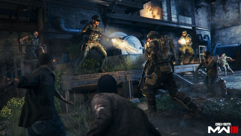 I soldati di Call of Duty: Modern Warfare 3 mentre si sparano