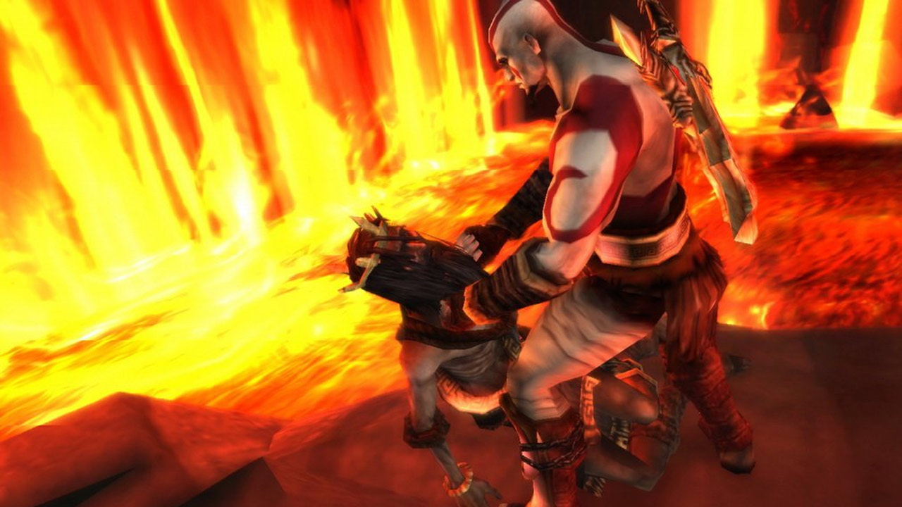 Kratos elimina a mani nude un nemico