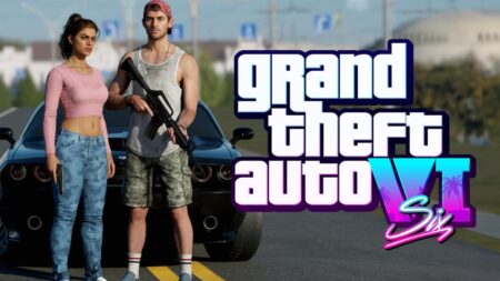 I due protagonisti di GTA 6 con il logo in risalto