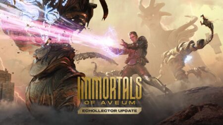 Immortals of Aveum, l’Echollector Update introduce il New Game+ e una nuova difficoltà Il protagonista di Immortals of Aveum usa un incantesimo per eliminare un nemico, con il logo dell'Echollector Update.
