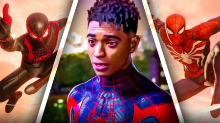 Miles Morales e Peter Parker di Marvel's Spider-Man 2