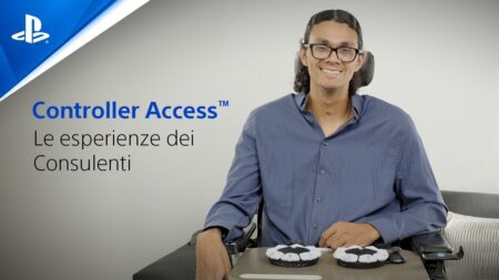 Il logo del PlayStation Controller Access con un giocatore disabile