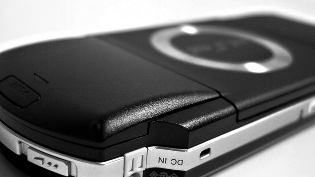 il retro della console PSP di sony