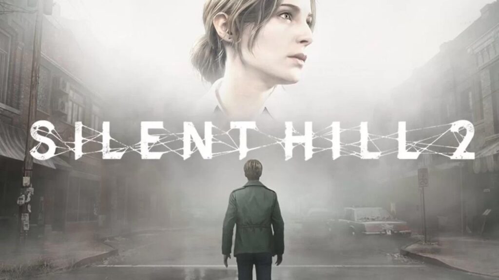 Una donna con il protagonista di Silent Hill 2 Remake in basso