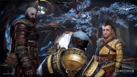 Kratos ed Atreus in primo piano di God of War Ragnarok