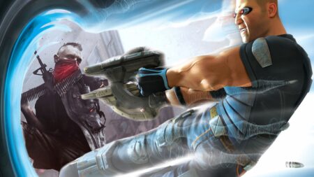 TimeSplitters: il team è prossimo alla chiusura, conferma il CEO di Embracer Group Il protagonista di TimeSplitters mentre spara un nemico presente in un portale