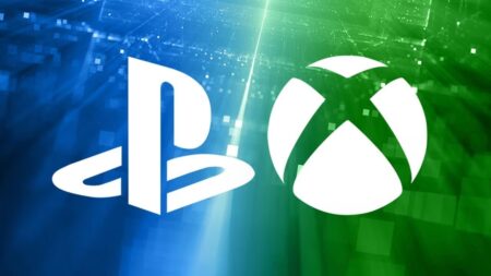 Xbox scavalcherà a breve PlayStation nei ricavi per la prima volta, secondo un report Il logo di PlayStation ed Xbox su uno sfondo blu e verde