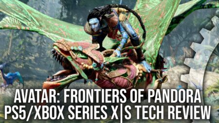Il logo di Digital Foundry con in risalto la protagonista di Avatar: Frontiers of Pandora