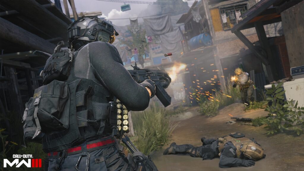 Un soldato di Call of Duty: Modern Warfare 3 mentre spara ad un avversario