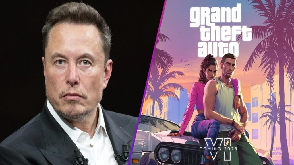 Elon Musk con al fianco i protagonisti di GTA 6