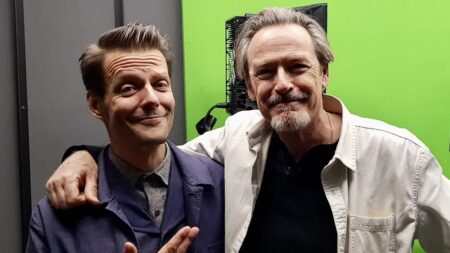 Sam Lake con al fianco James McCaffrey