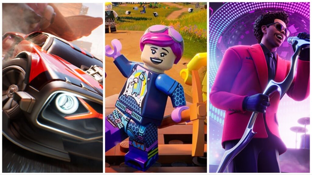I tre personaggi di LEGO Fortnite