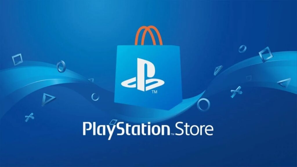Il sacchetto del PlayStation Store su uno sfondo azzurro