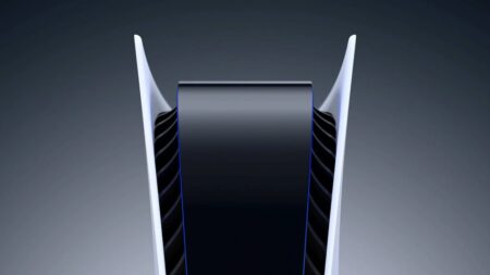 Una PS5 in verticale