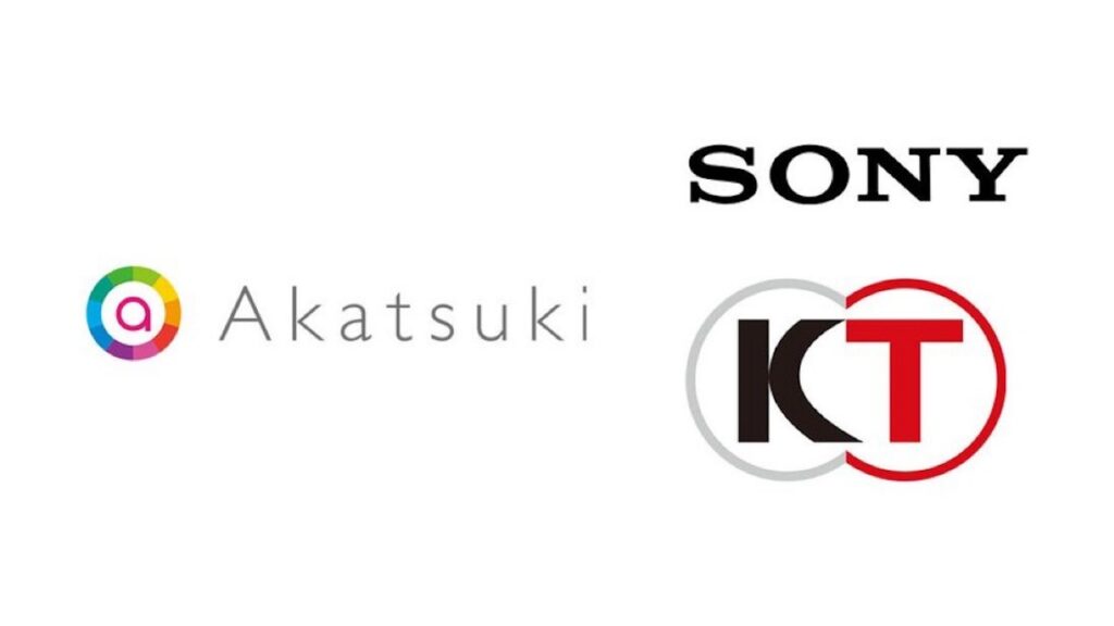 Il logo di Sony con al fianco di Koei Tecmo ed Akatsuki