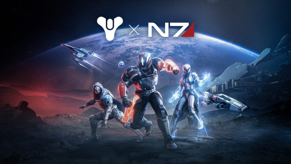 I tre Guardiani di Destiny 2 con le armature di Mass Effect