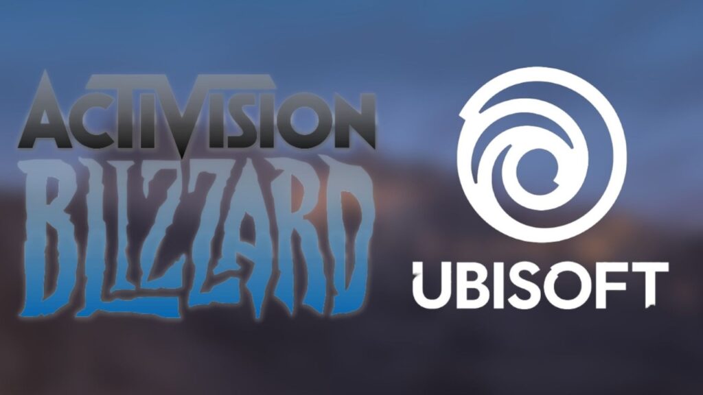 I loghi di Activision Blizzard ed Ubisoft