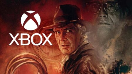 Il logo di Xbox con al fianco Indiana Jones