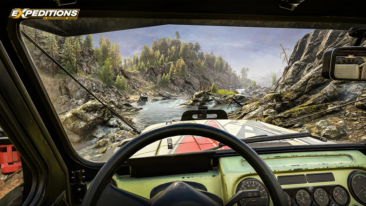 Vista dal cockpit del camion