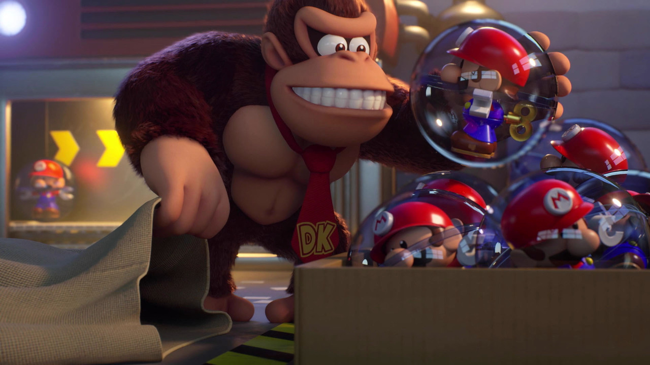 Mario vs. Donkey Kong in una delle deliziose cutscene