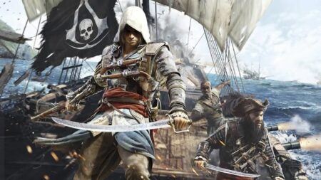 Edward Kenway di Assassin's Creed 4: Black Flag su una nave