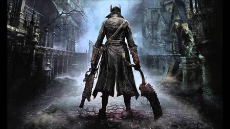 Il protagonista di Bloodborne di spalle