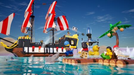 Una nave con dei pirati di LEGO Islands di Fortnite