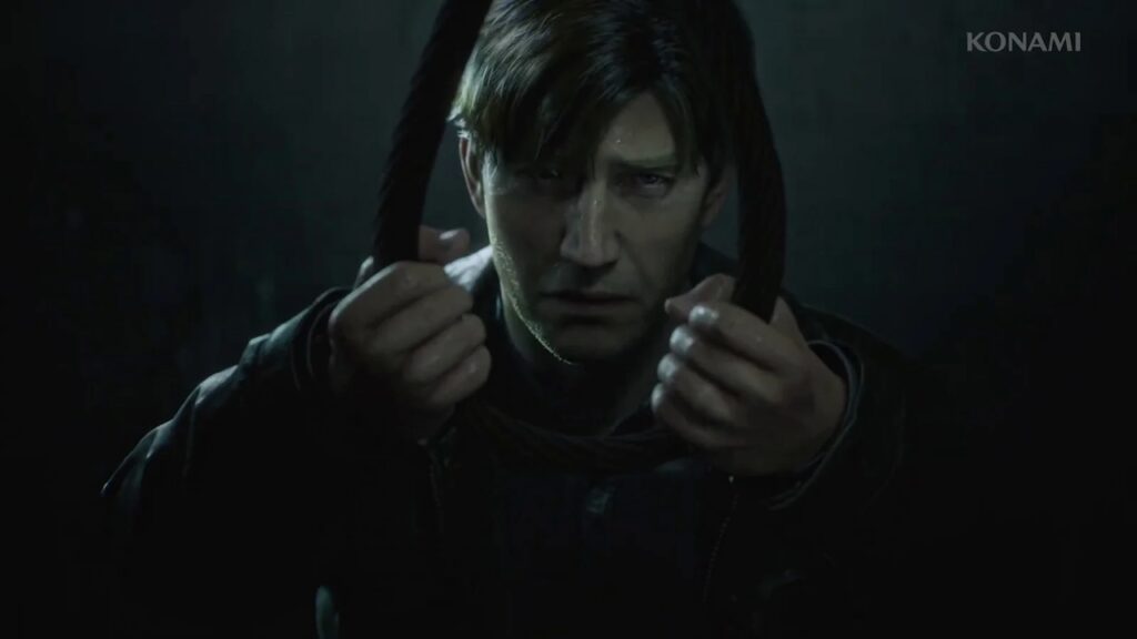 Il protagonista di Silent Hill 2 Remake mentre sta per impiccarsi