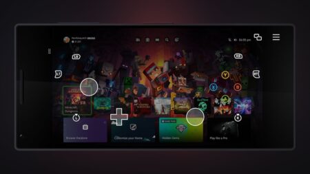 I controlli touch di Xbox su uno smartphone
