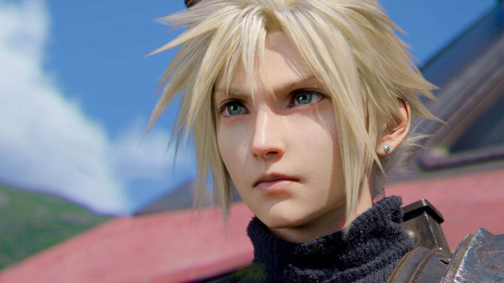 Cloud di Final Fantasy 7 Rebirth in primo piano