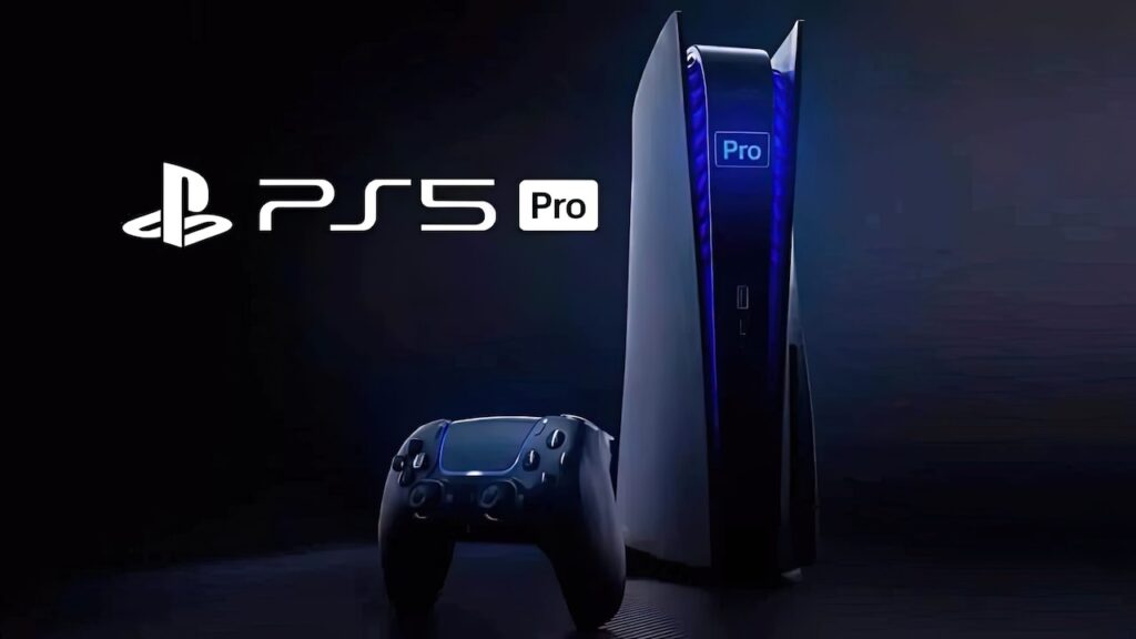 Una PS5 Pro in verticale