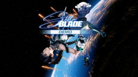 EVE di Stellar Blade con il logo della demo