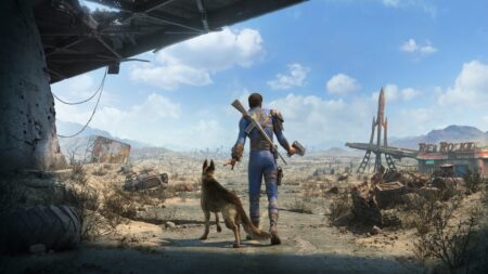 Il protagonista di Fallout 4 con il cane