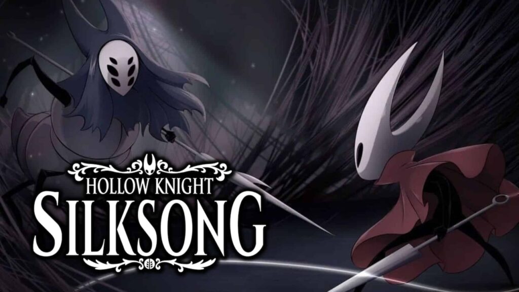 Il protagonista di Hollow Knight: Silksong con un nemico