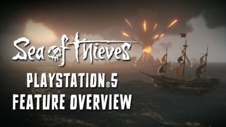 Il logo di Sea of Thieves con la scritta di PS5