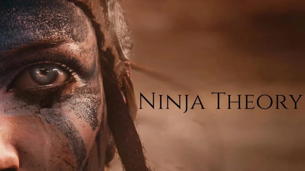 Senua di Hellblade con al fianco il logo di Ninja Theory