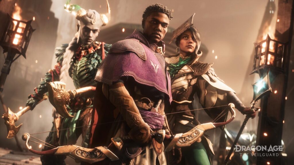 tre personaggi di Dragon Age: The Veilguard