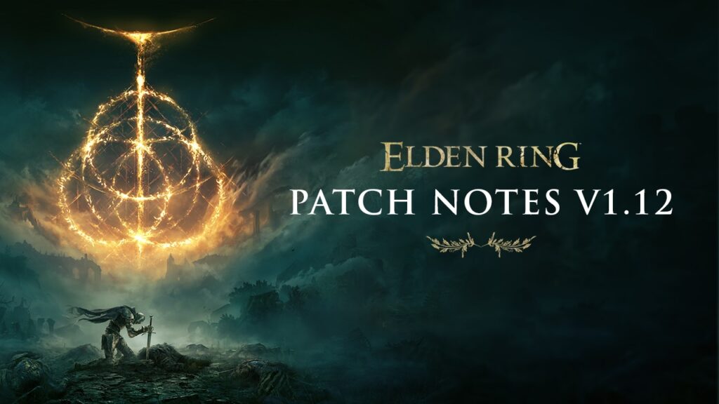 Il logo del patch notes della patch 1.12 di Elden Ring