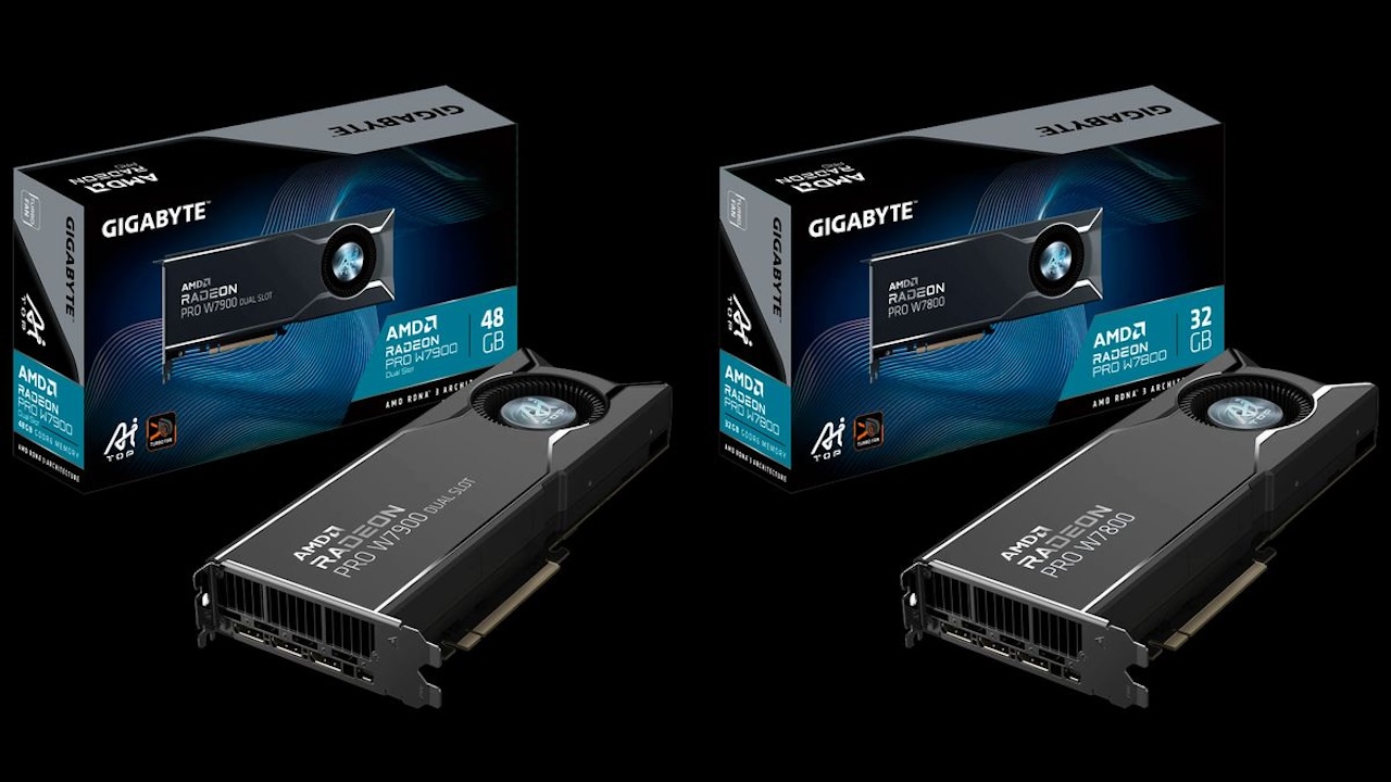 Gigabyte ha lanciato le schede grafiche AMD Radeon PRO serie W7000