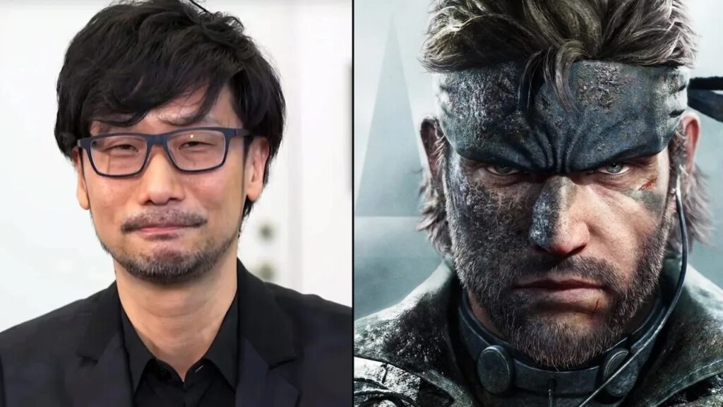 Hideo Kojima con al fianco Snake di Metal Gear Solid Delta