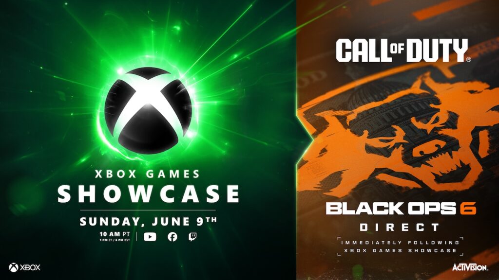 Il logo dell'Xboz Games Showscase e del Call of Duty: Black Ops 6 Direct